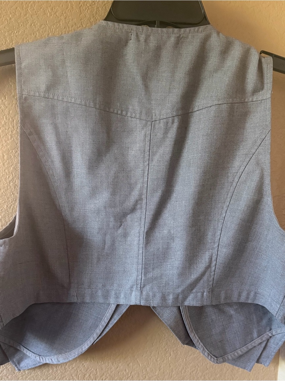 My Beloved Grey Layered Ruffle Open-Front Vest - Picture 2 of 3
